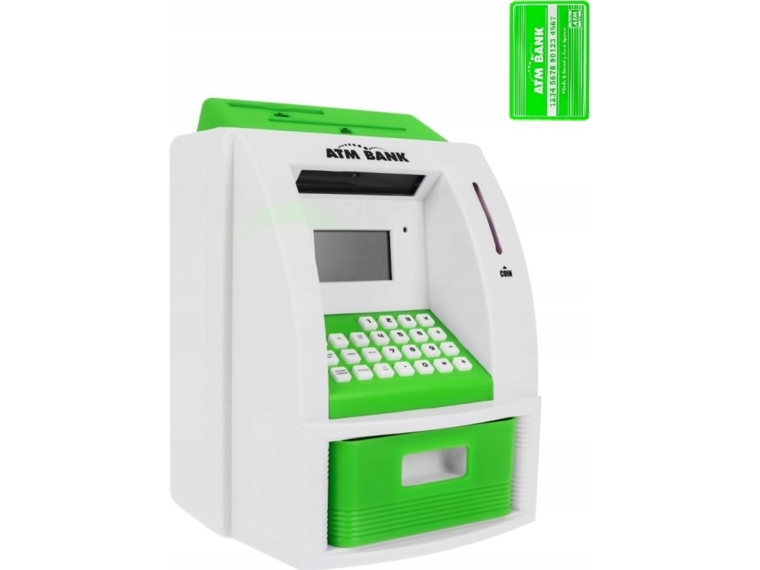 Ramiz sparebøsse til børn 3+ grøn Interaktive funktioner + hævekort