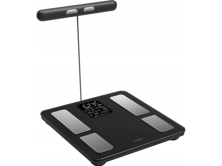 BADEVÆGT MED MÅLING AF FEDT OG KROPSSAMMENSÆTNING, SMART, BT, KLAUSBERG KB-7856 SORT
