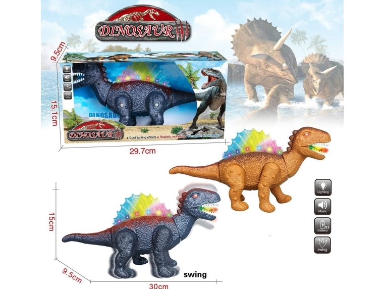 Trifox Dinosaur batterifigur med lys og lyd MIX