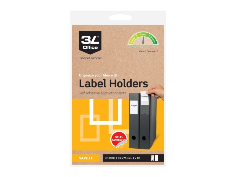 3L Selbstklebende Tasche 12 Stk. + Etikett 35X75 Mm (10320 3L)