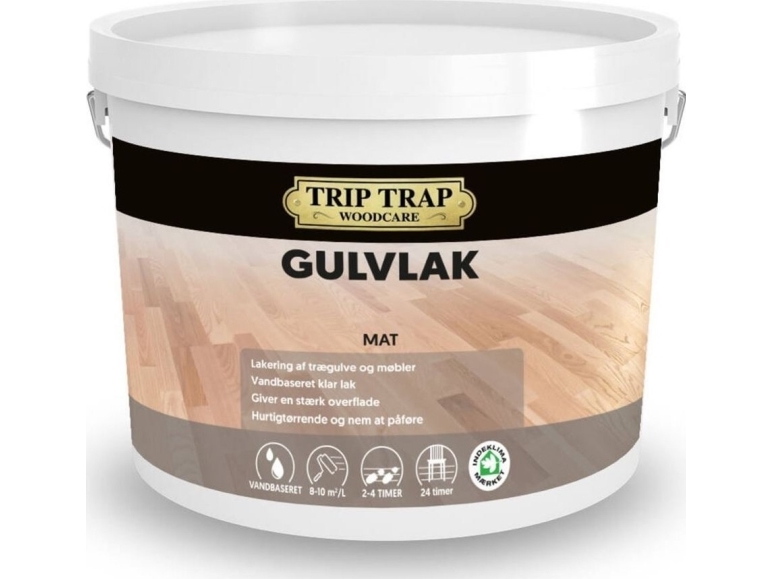TRIP TRAP Golvlack matt färglös 4,5L | Röda ostar - Färger och tillbehör - Vårdprodukter | GameStuff