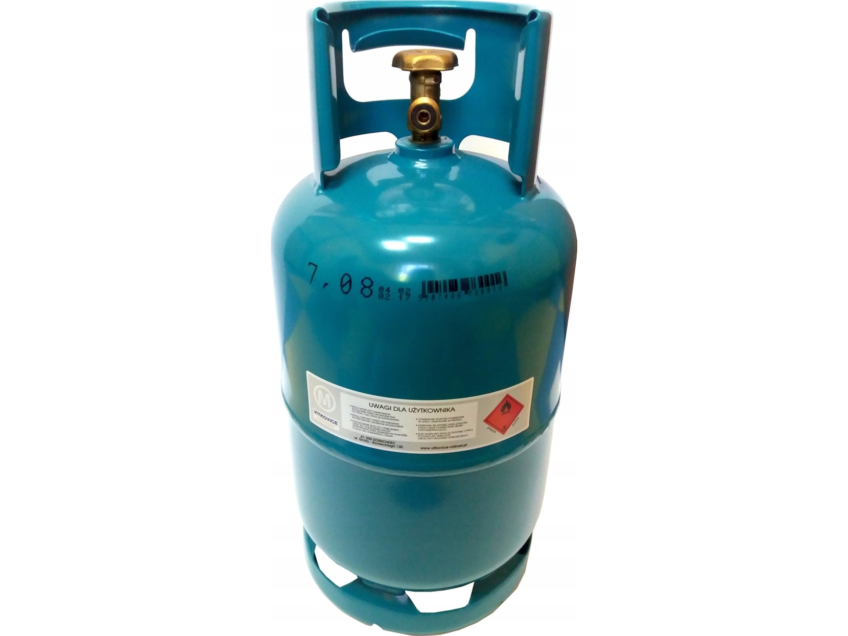 UN-REJSEFLASKE 12,3 L/5 KG TOM GW B21,8 1/2''MED FLANGE