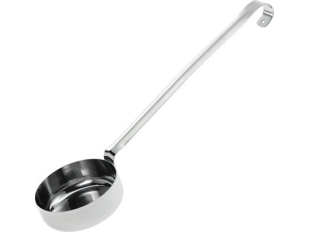 Stainless steel flat bottom dose ladle. 90 gr capacity | Pizzaugnar och tillbehör - Pizza ugn - Tillbehör till pizza | GameStuff