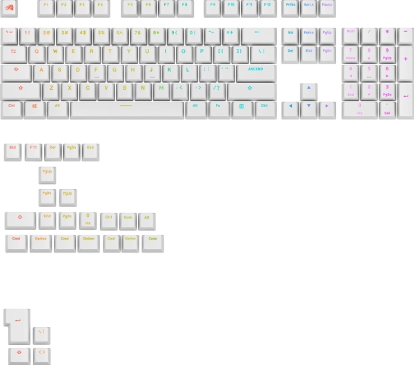 Glorious Glorious GPBT Backlit Keycaps, ANSI Layout (US), PBT, Dye-Sub - Wei | Datorer & Surfplattor - Datorer - tillbehör - Tangentbord | GameStuff