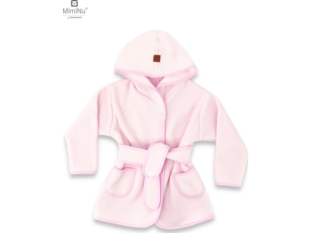 Miminu Miminu Thermofrotte Bathrobe With Hood Size 86 Cm Pink