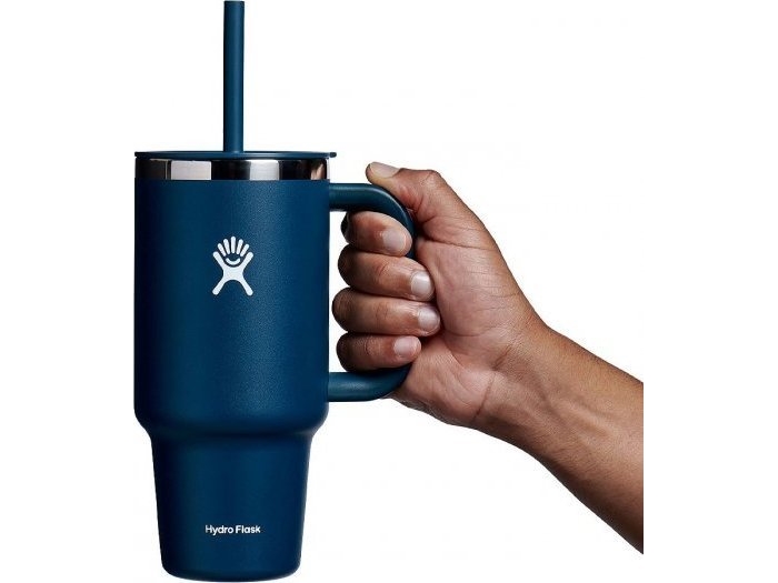 Hydro Flask Standard Mouth Flex Straw Cap Trinkflasche, 700 Ml - Schwarz