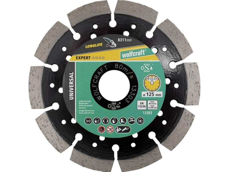 Wolfcraft Diamantscheibe 125 Zum Schneiden Pro Laser Universal, Wolfcraft