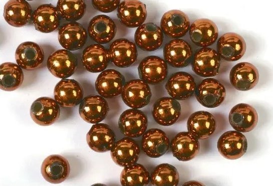Voksperler 8mm 25g kobberfarvet