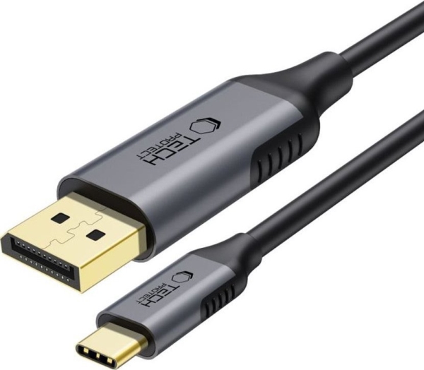 Dėklas Tech-Protect Ultraboost Usb-C Prie Displayport 1.4 8K 60Hz Cableis 180Cm - Juodas
