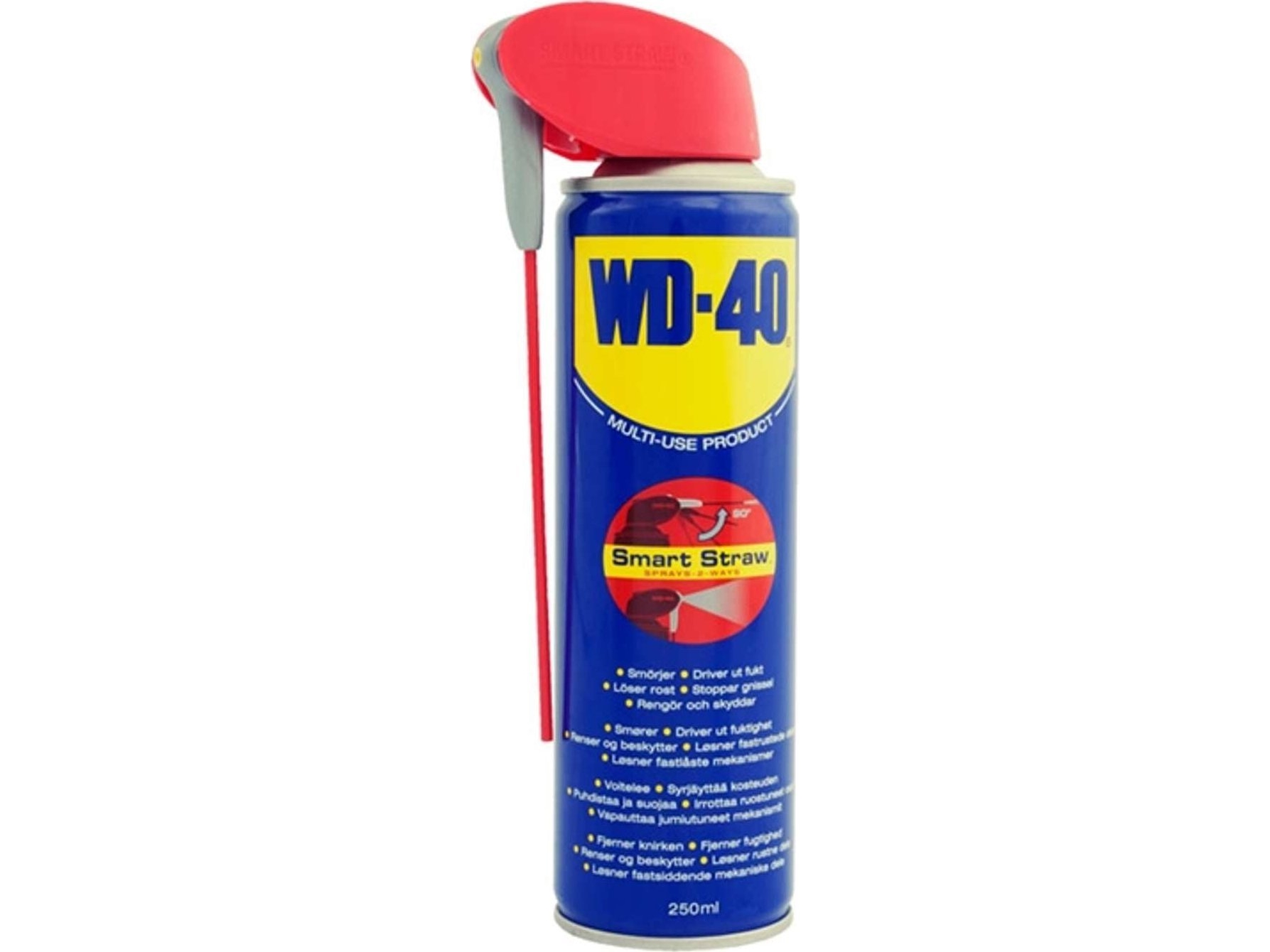WD-40 Multispray Smart straw - 250 ml. | Verktyg & Verkstad - Underhåll - Smörjmedel | GameStuff