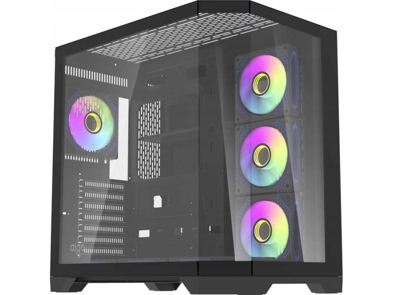 Darkflash Darflash Ft418 Pro Pc-Gehäuse + 7 Argb-Lüfter (Schwarz)