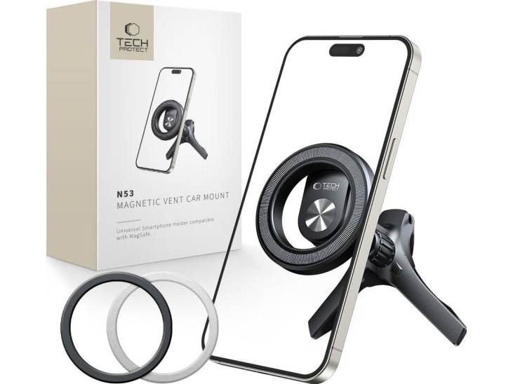 TECH-PROTECT N53 MAGNETIC MAGSAFE STABLE VENT CAR MOUNT BLACK
