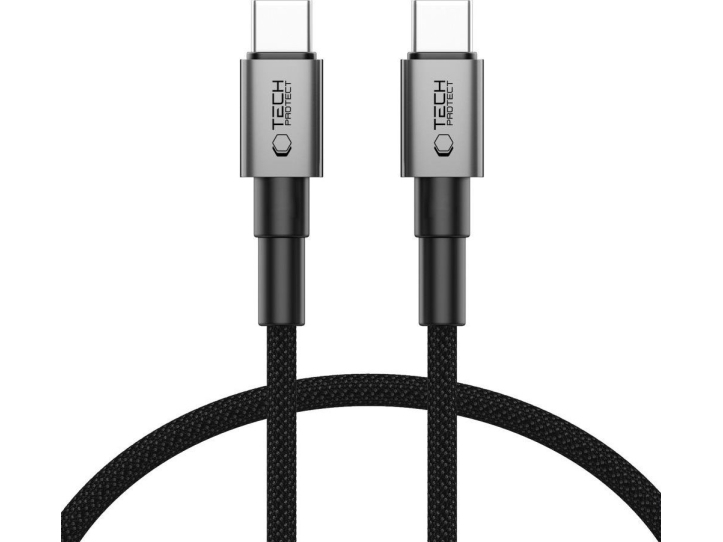 Tech-Protect Usb-C Til Usb-C Kabel 0,5 M Grå (5906302380763)
