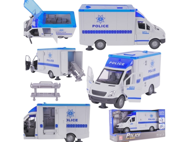 LeanToys Polis Ambulans Lastbil Polis Bår Öppna Dörr Ljud Ljus | Hobby - Modellbygge - Plast Byggmodeller - flyg | GameStuff