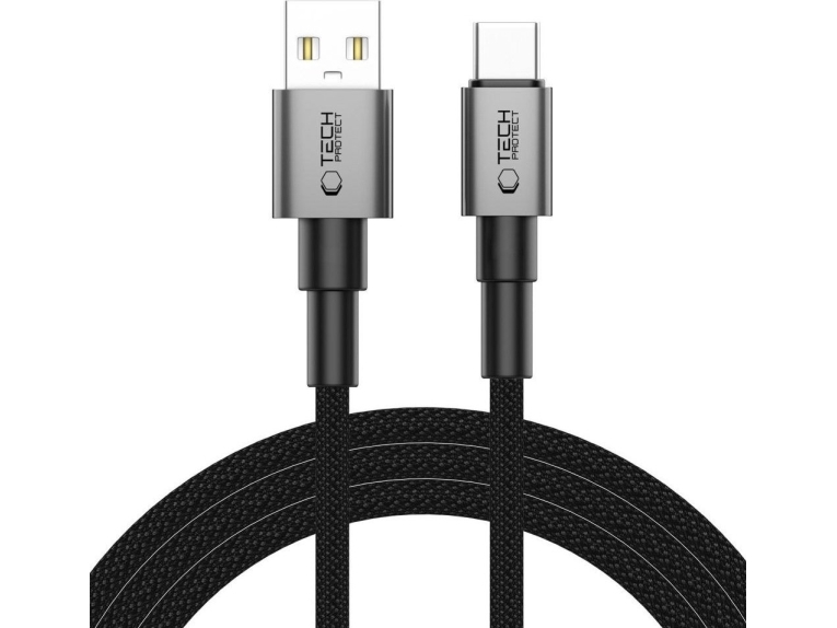 Usb-Kabel Tech-Protect Usb-A Til Usb-C 2 M Grå (5906302380732)