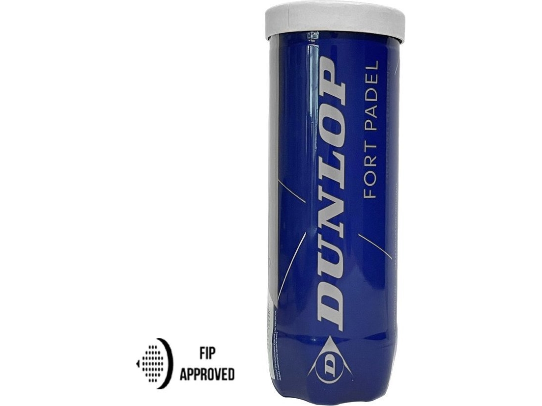 Dunlop Padel Tennis Ball Dunlop Fort Padel 3-Pet Fip Approved