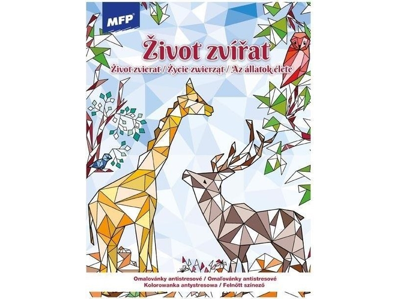 Anti-stress farvebog Animal life 210x290 mm |