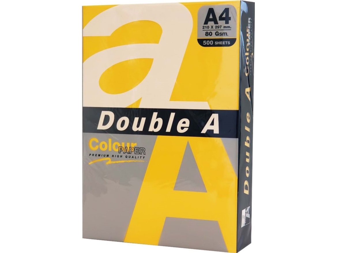 Spalvotas Popierius Double A, 80G, A4, 500 Lapų, Sviestas