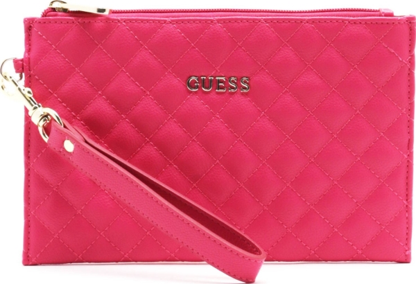 Guess Guess, Holdall, Eco Leather, Handbag, Quilted Effect And Cuff, Fucshia, 23 X 15 X 1.5 Cm For Women