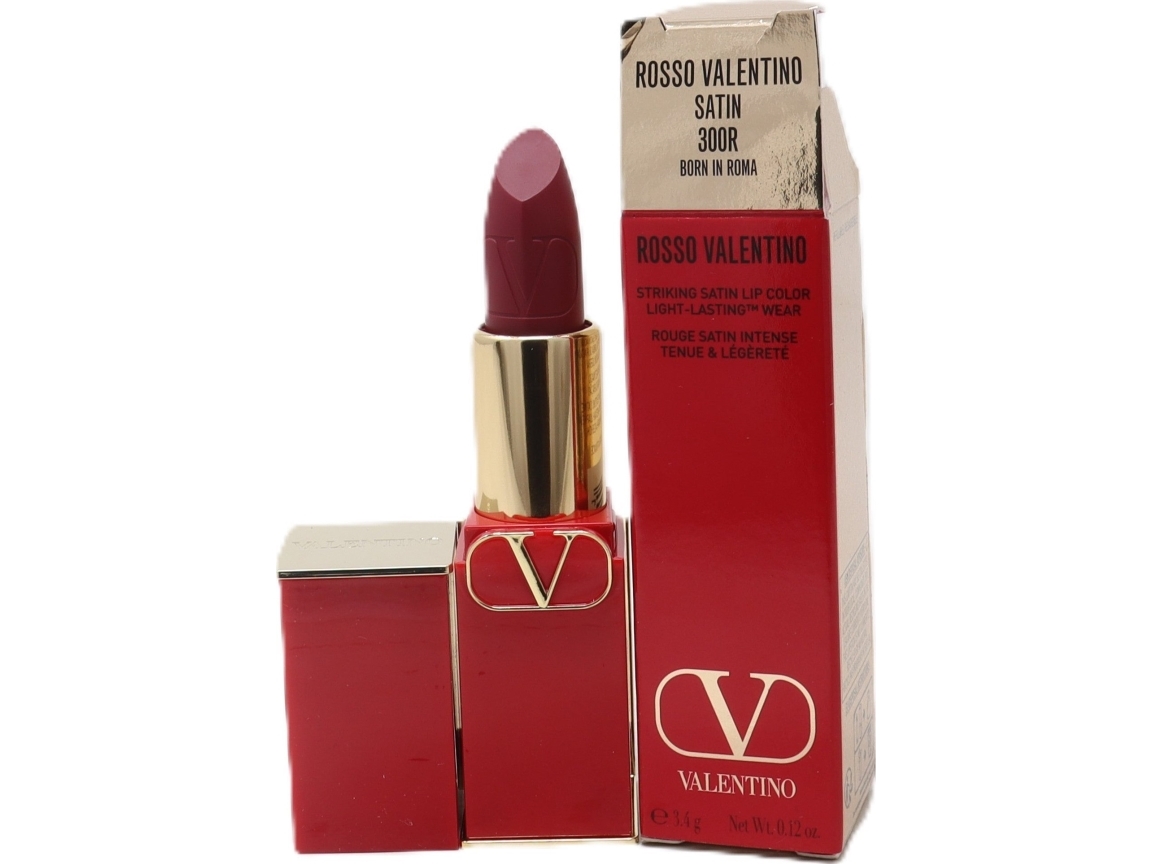 Valentino Valentino, Rosso, Satin Finish, Cream Lipstick, 300R, Refillable, 3.5 G For Women