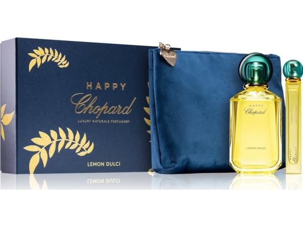 Chopard Happy Lemon Dulci Set: Eau De Parfum Til Kvinder 100 Ml + Makeup Taske + Mini 10 Ml