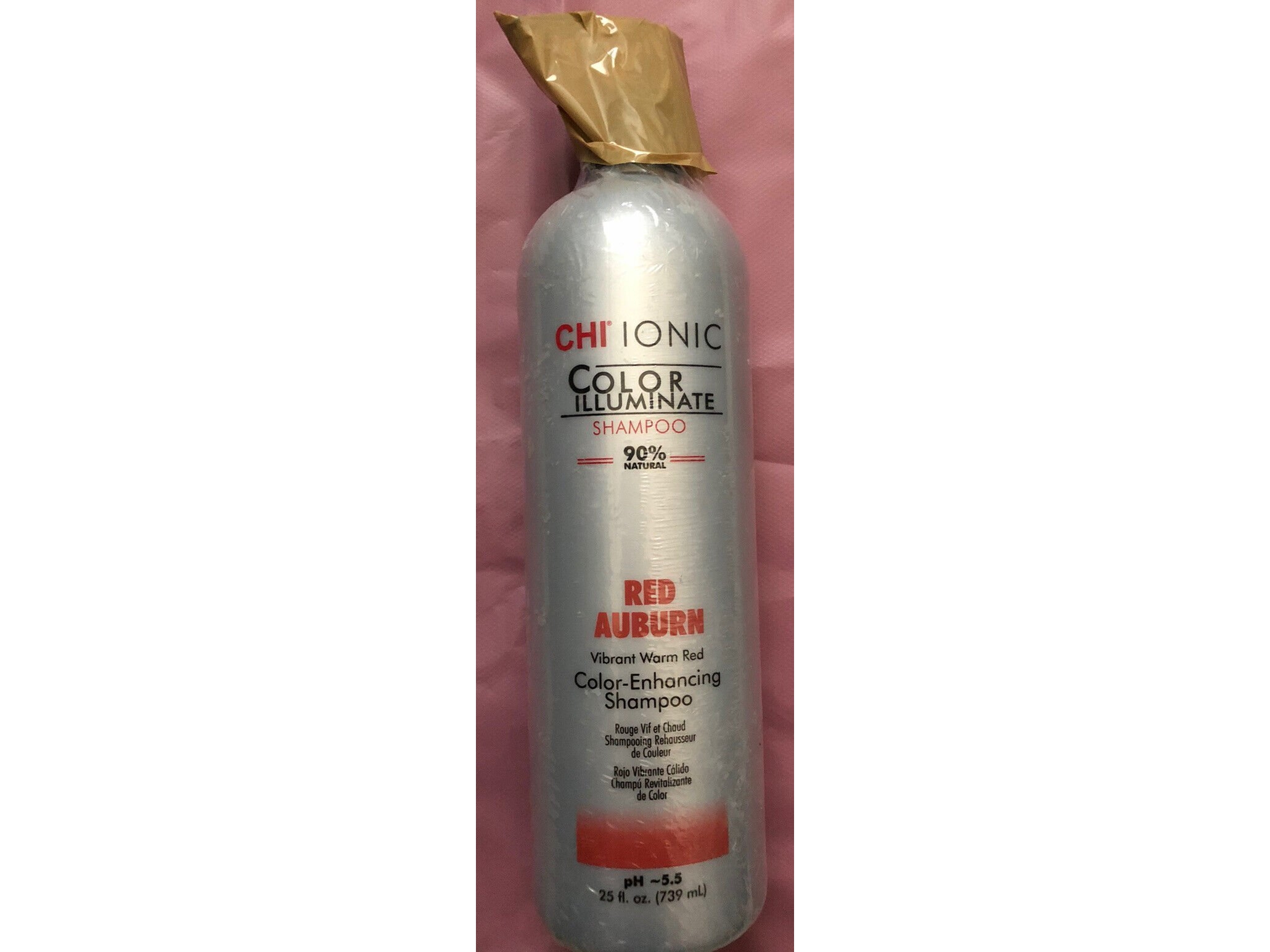 Chi Chi Ionic Color Illuminate hårfarve-shampoo uden parabener til naturligt/farvet hår Rød Auburn 739 ml