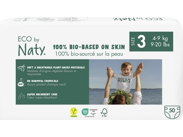 Eco By Naty Diapers 3 Midi Dydis, 50Pcs