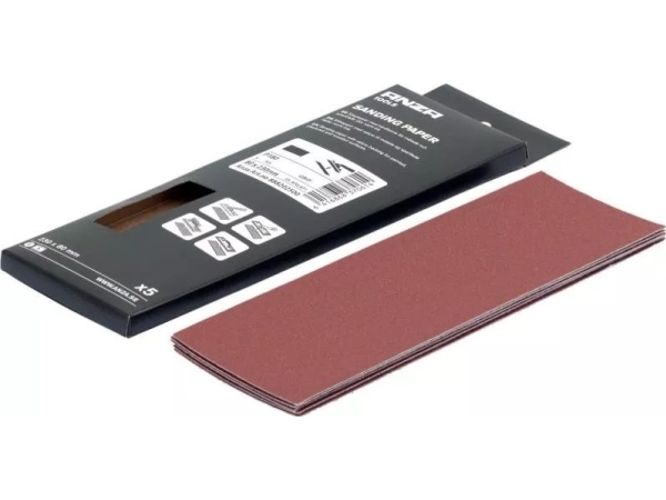 ANZA Slipepapir kardborreband 80x230 mm P120, 5-P | Färg & Tillbehör - Målningsverktyg - Rollers | GameStuff