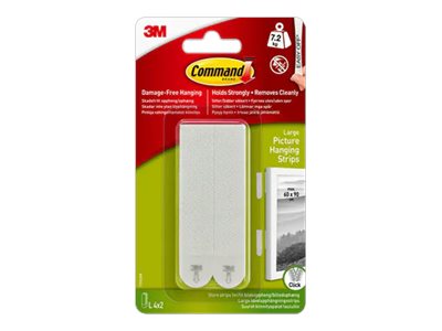 Command Bildaufhängestreifen, Weiß, 4 X 2 Große Streifen, 7