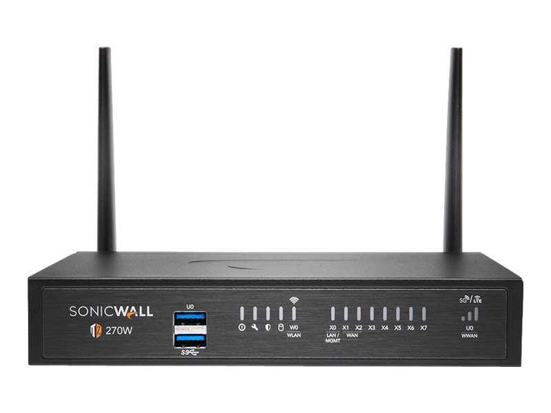 Sonicwall Tz270w, 2 Gbit/S, 0,75 Gbit/S, 1000 Mbit/S, 750 Mbit/S, 300 Mbit/S, 64,48 Btu/H