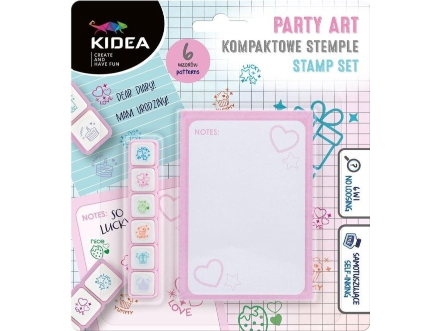 Kompakte Party-Stempel 6 Farben Kidea