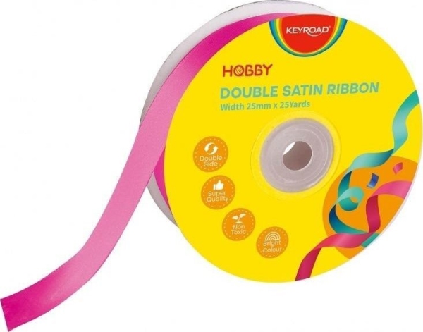 Doppeltes Satinband Rosa 25Mmx22.86M |