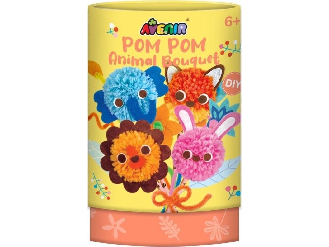 Mg Dystrybucja Avenir Pom Puokštė Su Pom-Poms Gyvūnais
