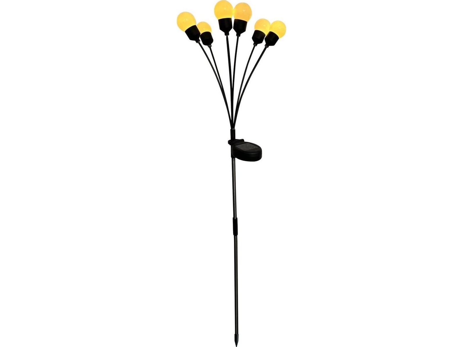 Saska Garden solcellelampe, der danser i vinden, kugler, hvid, 6 LED, 75 cm XXL