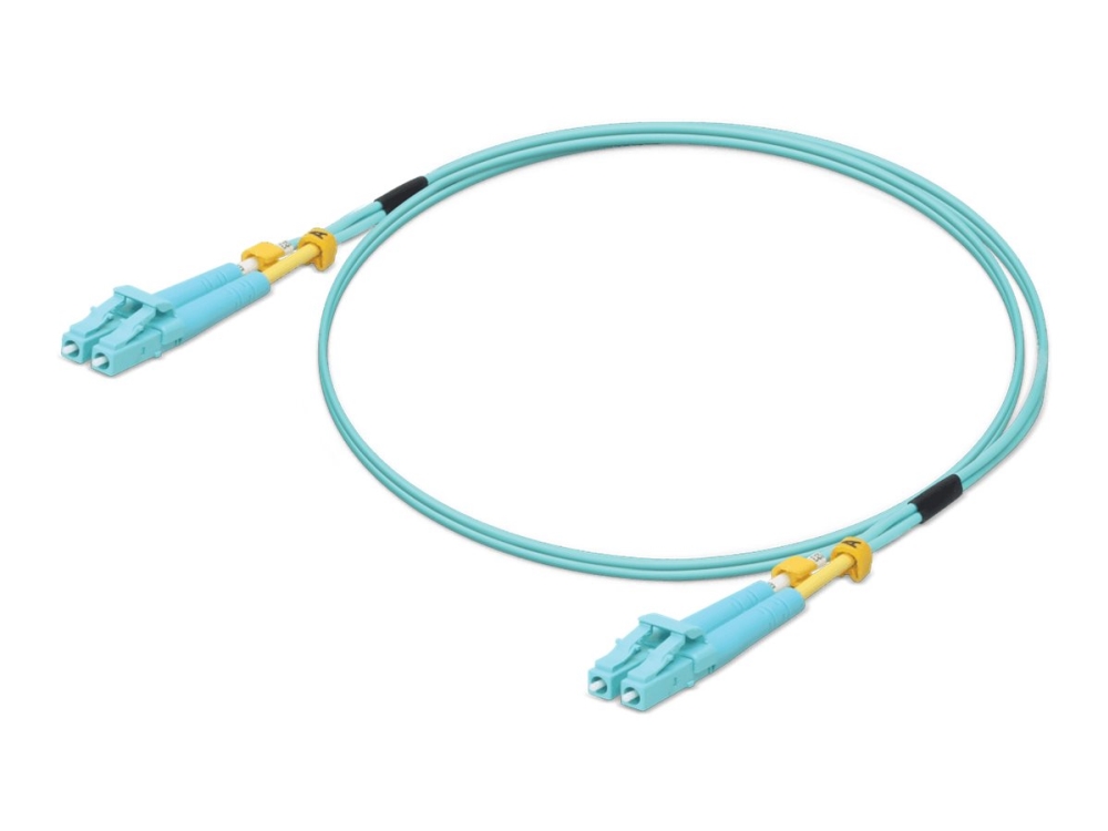 Ubiquiti UniFi - Patch-kabel - LC multiläge (hane) till LC multiläge (hane) - 1 m - 1 m - fiberoptisk - duplex - 50/125 mikron - OM3 - turkos