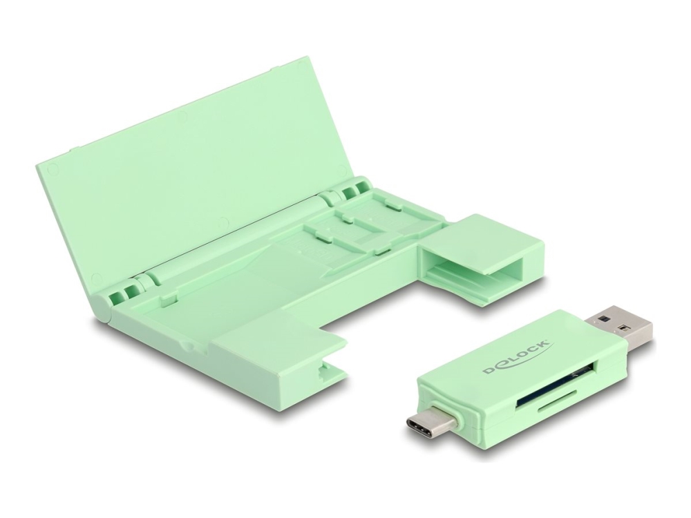 Delock - Kortlæser (Microsd, Sd, Mmc) - Usb 3.2 Gen 1 / Usb-C
