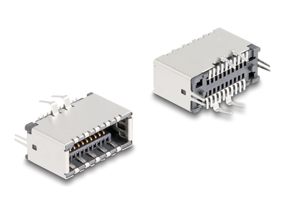 Delock - Usb-Konnektor - 20 Pin Usb Type E (Hun) Tast A Til 20 Loddepinde - 300 V - 0.5 A