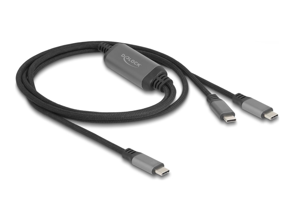 Delock 81271, 1,2 M, Usb C, 2 X Usb C, Schwarz, Grau