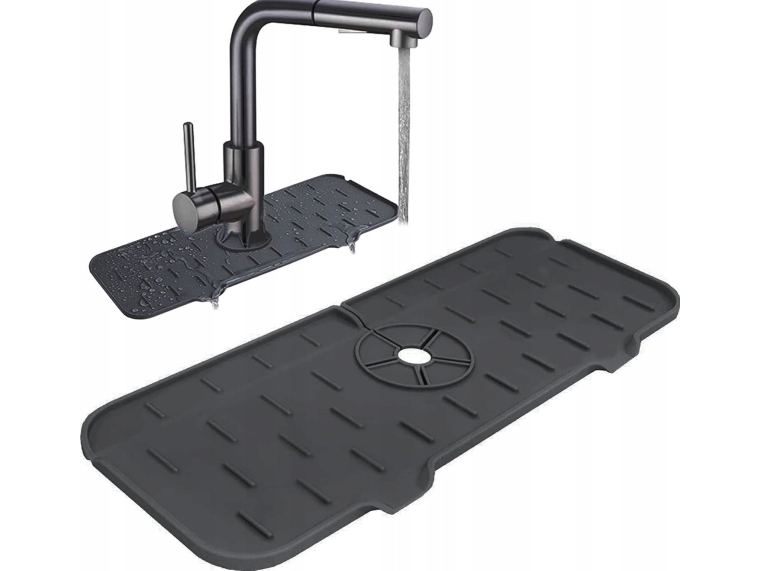 UNIVERSAL SILIKON AFLØBSMÅTTE TIL VINKLER 36,5 x 14 cm BRUNBESTE BB-3247 GRAY