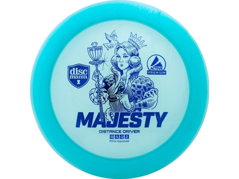 Discmania Blue Diskgolfo diskas Distance Driver MAJESTY Active Premium Niebieska
