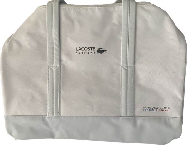Lacoste, Eau de Lacoste L.12.12, Polyester, Textile Bag, Weekend Bag, Baltas, Unisex, 16 x 10 x 10 inch