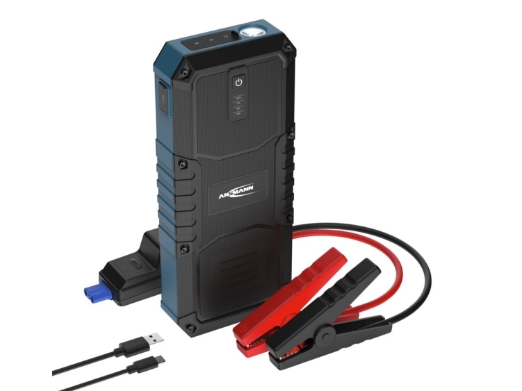 Ansmann Jump Starter 16.0, 2500 A, Svart, Blå, 2500 A, Litium Polymer (LiPo), 4 Ah, 59,2 wh | Bilvård & Biltillbehör - Säkerhetsutrustning för Bilen - Starthjälp | GameStuff