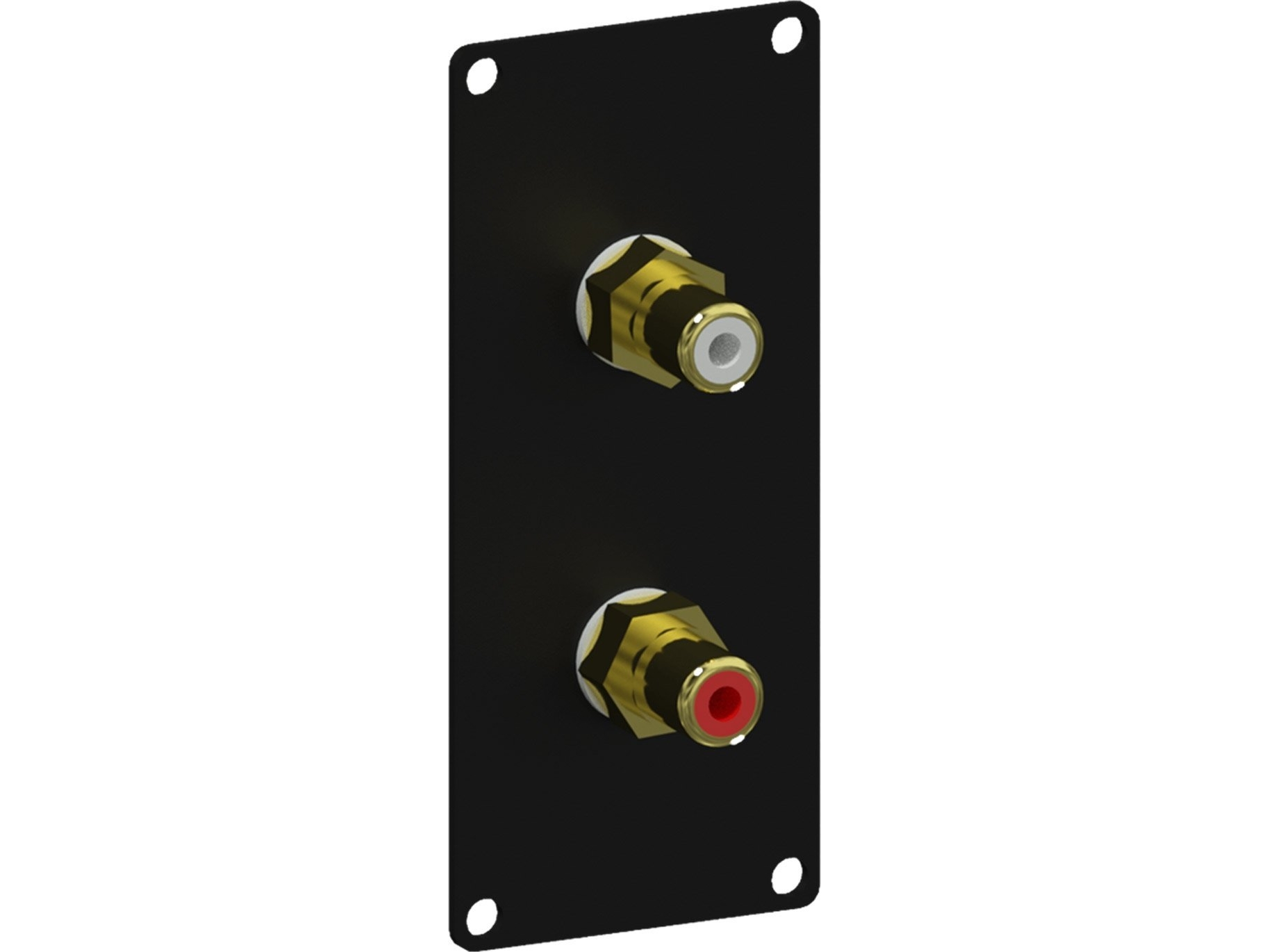 Caymon CAYMON CASY131/B CASY-paneeli, jossa on 2 naaraspuolista stereo RCA-liitintä, 1-moduuli, musta versio