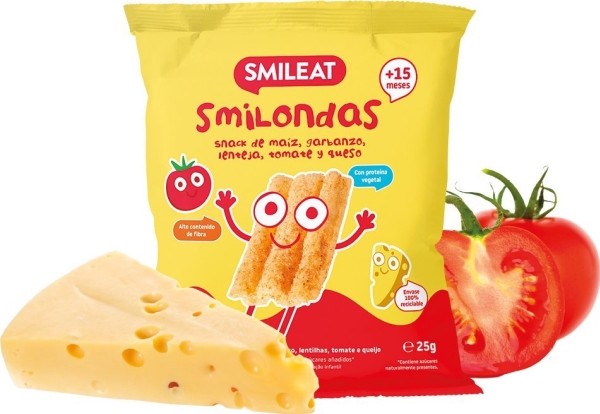 Smileat Smileat, BIO Smilondas, Kikärts-, majs- och linschips, tomat och ost, 25 g | Catering - Godis, snacks och choklad - Snacks | GameStuff
