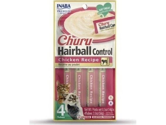 Triton Inaba Churu Hairball Huhn - Katzenleckerli - 4X14g (56G)