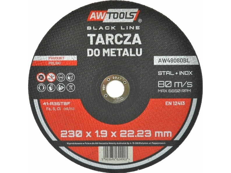 Awtools Metalskæreskive 230×1,9 Mm Black Line