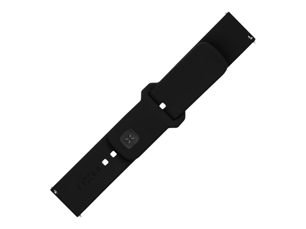 FIXED - Urrem for smart watch - silicone, hurtig frigivelse, 22 mm - 160 - 235 mm - sort