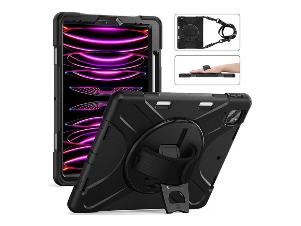 Estuff Austin Bagsidecover Til Tablet Grov Polykarbonat Silicone Sort For Apple 13 Inch Ipad Pro M4