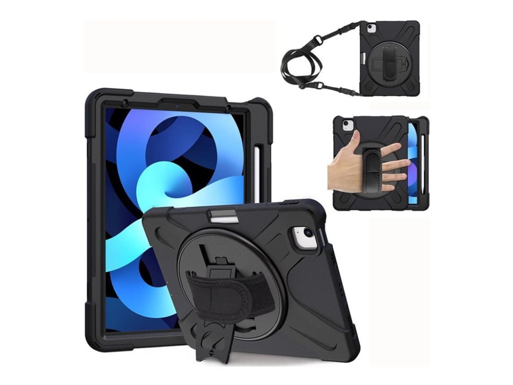 Estuff Chicago Bagsidecover Til Tablet Polykarbonat Silicone Sort For Apple 11 Inch Ipad Pro M4