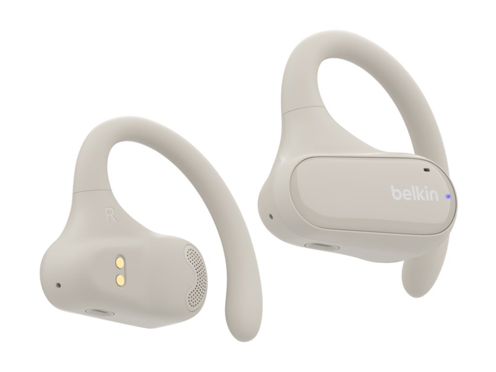 Belkin Soundform Clearfit - Ægte Trådløse Øretelefoner Med Mik. - Åbent Øre - Over Øret-Montering - Bluetooth - Sand